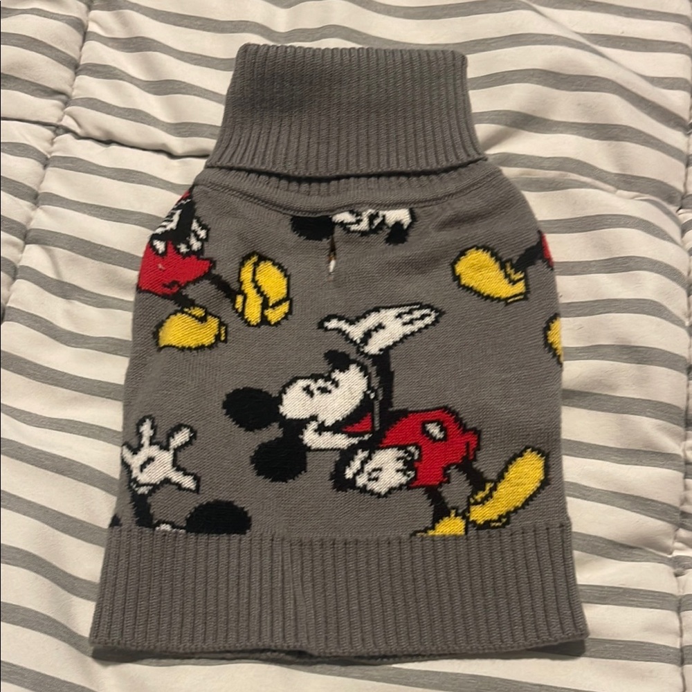 Disney Mickey Mouse Gray Dog Sweater